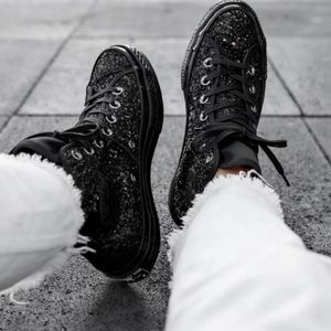 Black Sparkly Converse